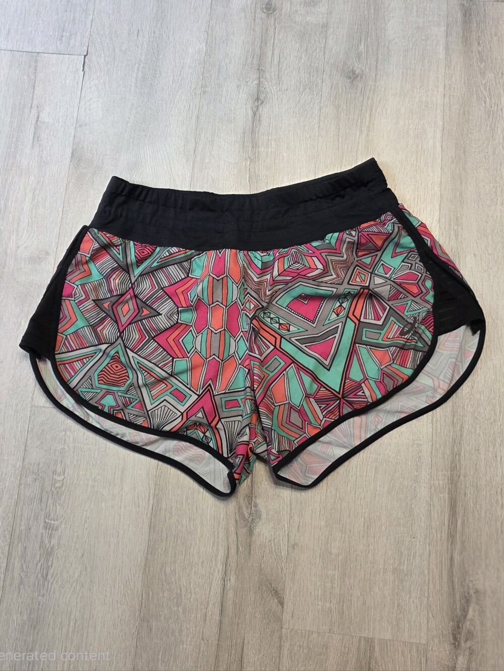 Asics Womens Colorful Tribal Boho Geometric Abstract Dolphin Running Gym Shorts